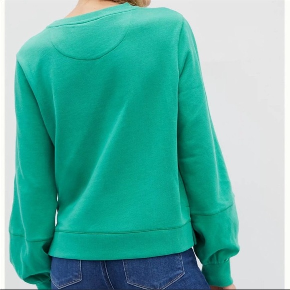ANTHROPOLOGIE Maeve Green If We Don't Change It Graphic Sweatshirt - Picture 4 of 10